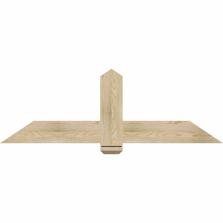 Ekena Millwork Eugene Rough Sawn Timber Gable Bracket, Douglas Fir, 60"W x 20"H x 2"D x 6"F, 8/12 Pitch GBW060X20X0206EUG00RDF